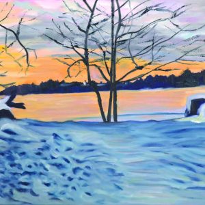 Dawn Over The Village by Andrea Fagan